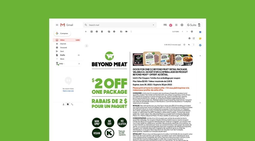 Beyond Meat Email Marketing
