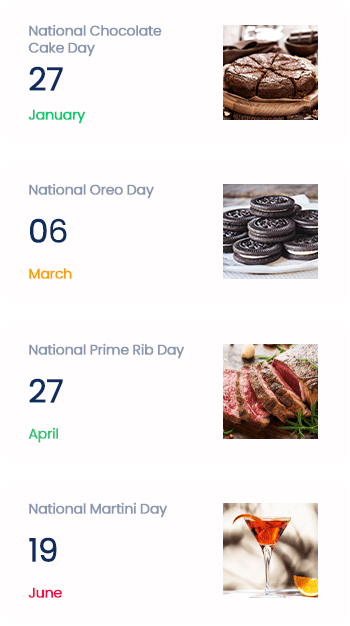 National Food Holidays Calendar Mobile View Bite Blueprint