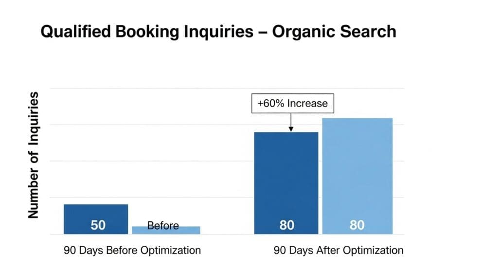 60% increase in qualified booking inquiries